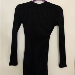 F21 bodycon black dress